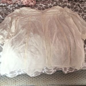 White textured shirt